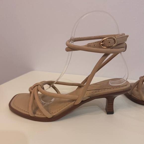 Sam Edelman Dia Ankle Wrap Strappy Nude Warm Oat Sandals Size 7 EUC - Picture 3 of 7